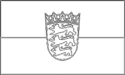 Contorno da bandeira de Baden-Württemberg para colorir