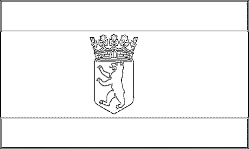 Contorno da bandeira de Berlim para colorir