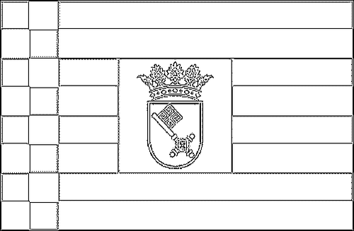 Contorno da bandeira de Bremen para colorir