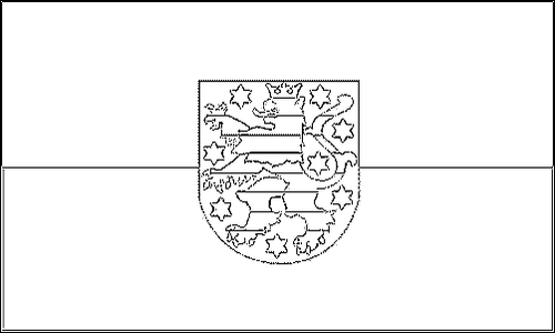 Contorno da bandeira de Turíngia para colorir