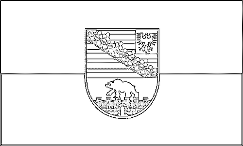 Contorno da bandeira de Saxónia-Anhalt para colorir