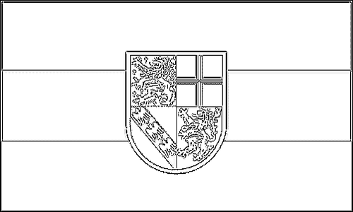 Contorno da bandeira de Sarre para colorir