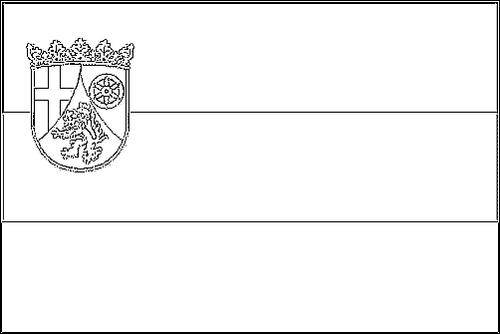 Contorno da bandeira de Renânia-Palatinado para colorir