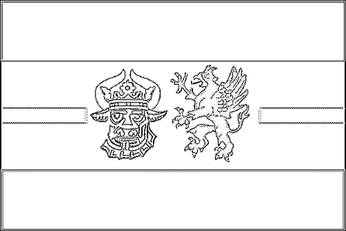 Contorno da bandeira de Meclemburgo-Pomerânia Ocidental para colorir