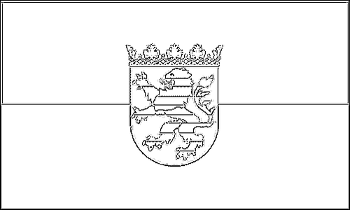 Contorno da bandeira de Hesse para colorir