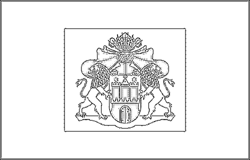 Contorno da bandeira de Hamburgo para colorir