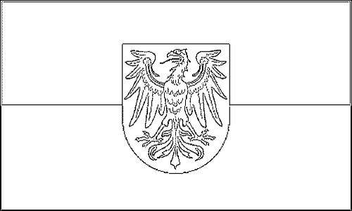 Contorno da bandeira de Brandenburgo para colorir
