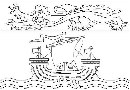 Contorno da bandeira de Nova Brunswick para colorir
