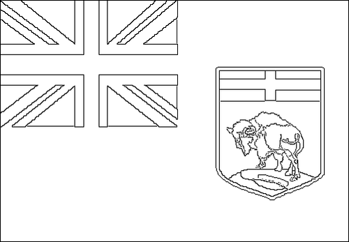 Contorno da bandeira de Manitoba para colorir