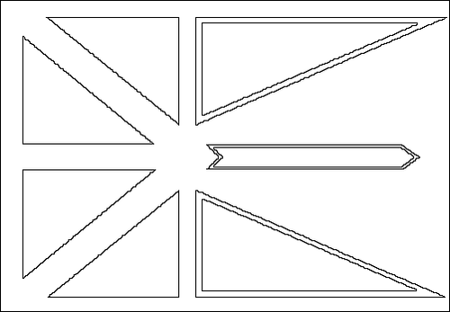 Contorno da bandeira de Terra Nova e Labrador para colorir