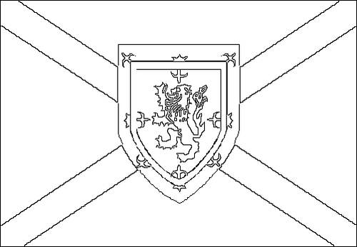 Contorno da bandeira de Nova Escócia para colorir