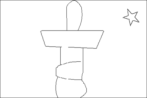 Contorno da bandeira de Nunavut para colorir