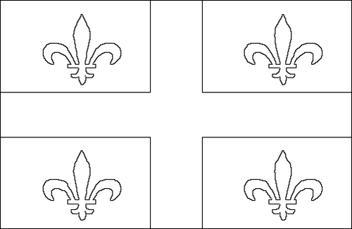 Contorno da bandeira de Québec para colorir