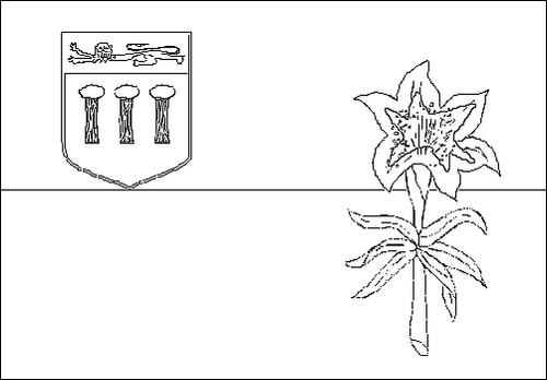 Contorno da bandeira de Saskatchewan para colorir