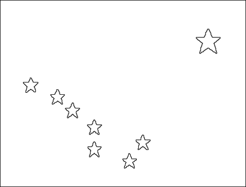 Contorno da bandeira de Alasca para colorir