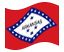Arkansas-Bandeira ondulante