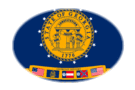 Geórgia-Bandeira em vinheta oval