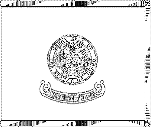 Contorno da bandeira de Idaho para colorir