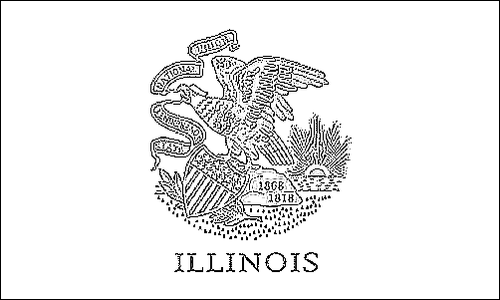 Contorno da bandeira de Illinois para colorir