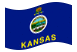 Kansas-Bandeira ondulante