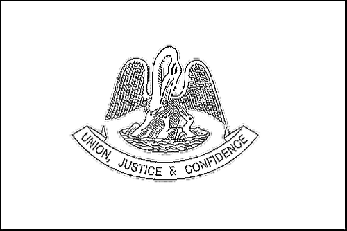Contorno da bandeira de Louisiana para colorir