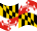 Maryland-Bandeira ondulante estática