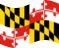 Maryland-Bandeira ondulante estática
