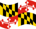 Maryland-Bandeira ondulante estática