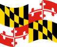 Maryland-Bandeira ondulante estática