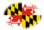 Maryland-Bandeira em vinheta oval