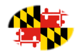 Maryland-Bandeira em vinheta oval