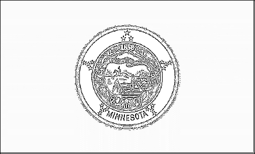 Contorno da bandeira de Minnesota para colorir