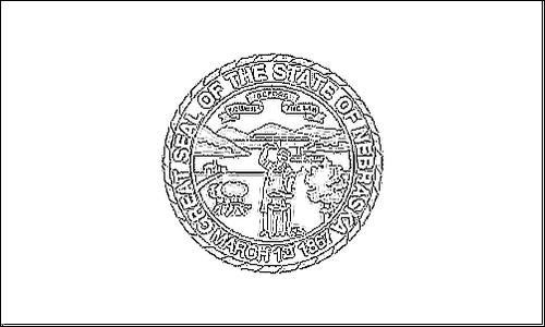 Contorno da bandeira de Nebraska para colorir