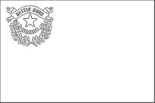 Contorno da bandeira de Nevada para colorir