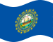 Nova Hampshire-Bandeira ondulante estática
