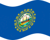 Nova Hampshire-Bandeira ondulante estática