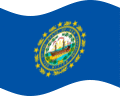 Nova Hampshire-Bandeira ondulante estática