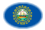 Nova Hampshire-Bandeira em vinheta oval