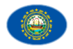 Nova Hampshire-Bandeira em vinheta oval