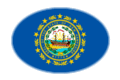 Nova Hampshire-Bandeira em vinheta oval
