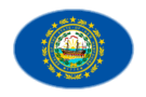 Nova Hampshire-Bandeira em vinheta oval