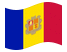 Andorra-Bandeira ondulante
