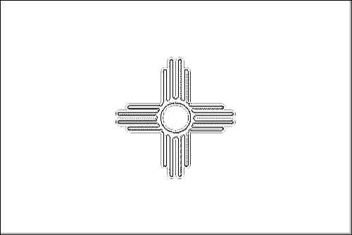 Contorno da bandeira de Novo México para colorir