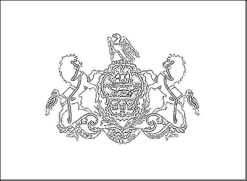 Contorno da bandeira de Pensilvânia para colorir