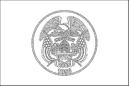 Contorno da bandeira de Utah para colorir