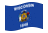 Wisconsin-Bandeira ondulante