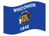 Wisconsin-Bandeira ondulante