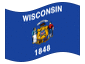 Bandeira animada Wisconsin
