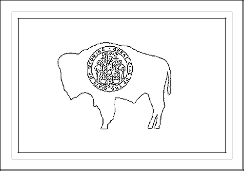 Contorno da bandeira de Wyoming para colorir