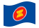 ASEAN (Associação das Nações do Sudeste Asiático)-Bandeira ondulante
